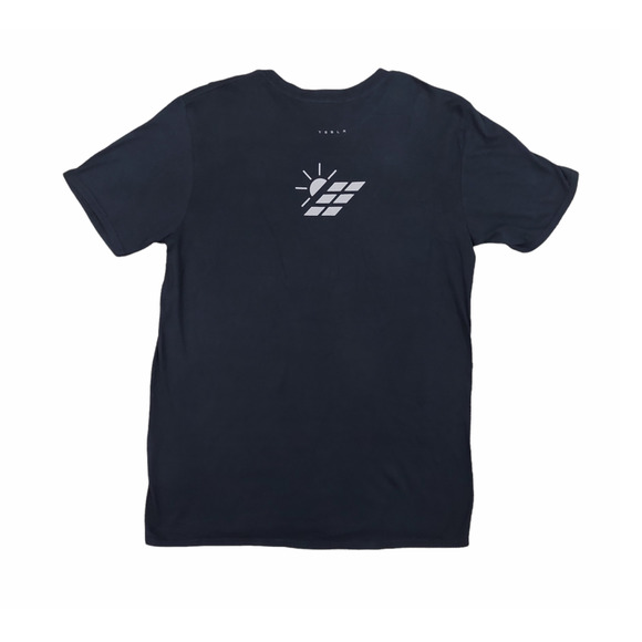 TESLA V3 Solarglass Model 3 Electric Car Solid Black Cotton Shirt Unisex Size L - Picture 2 of 4